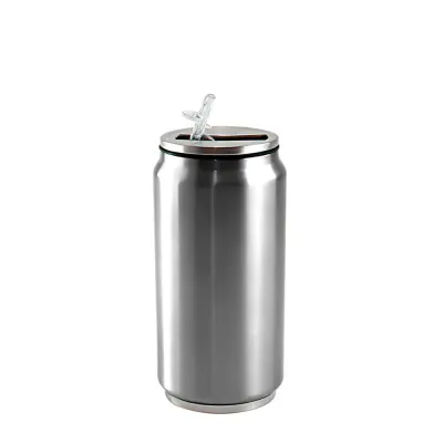 Lata Térmica em Aço Inox Prata com Parede Dupla - 280ml personalizado