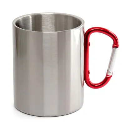 Caneca de Aço Inox com Alça Mosquetão - 400ml personalizado