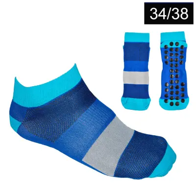Meia Azul Antiderrapante com Faixa Branca Tamanho - 34/38 personalizado