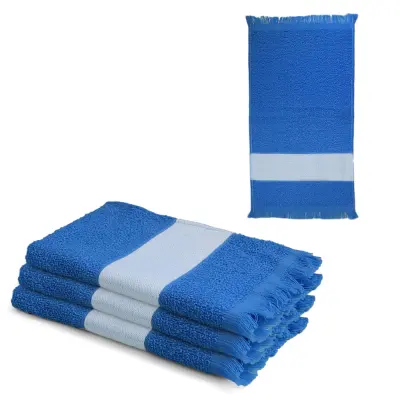 Toalha Lavabinho com Franja na Faixa - Azul Royal personalizado