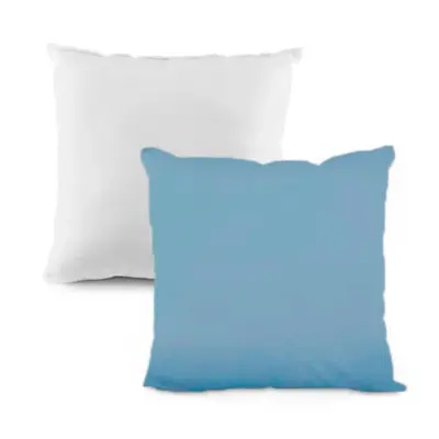 Almofada com Enchimento 30x30cm - Branca / Azul Baby personalizado