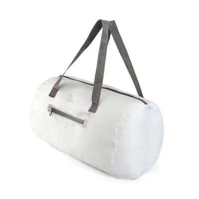 Bolsa Tipo Nylon Dobrável com Bolso Frontal Branca – 43x24x24cm personalizado