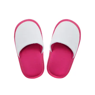 Pantufa Rosa / Branco - Infantil personalizado