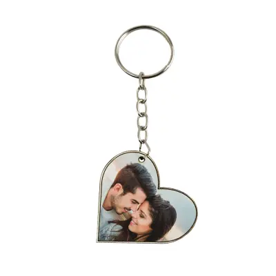Chaveiro de MDF Texturizado Coração personalizado