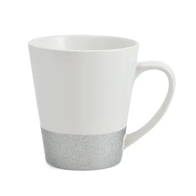 Caneca Cônica de Cerâmica Base Glitter Prata Importada personalizado