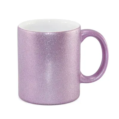 Caneca de Cerâmica Glitter Lilás - Nacional personalizado