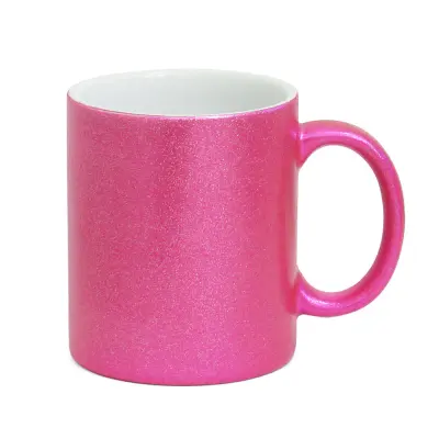 Caneca de Cerâmica Glitter Pink - Nacional personalizado