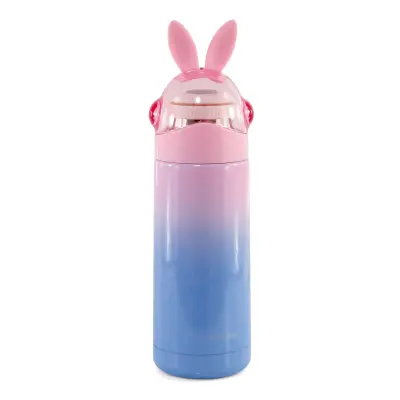 Garrafa Térmica Tampa Coelhinha com Parede Dupla Rosa - 350ml personalizado