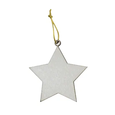 Pingente de MDF Texturizado Estrela de Natal - 8x8cm personalizado