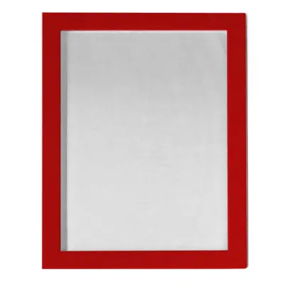 Quadro de MDF com Tecido Brilho Formato A4 e Moldura - Vermelha personalizado