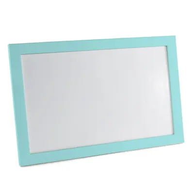 Moldura de MDF Pintada para Azulejo 15x20cm na Cor Azul Bebê personalizado