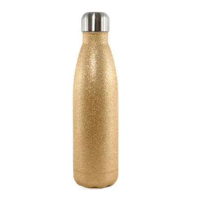 Garrafa Térmica Glitter Dourada com Parede Dupla - 500ml personalizado