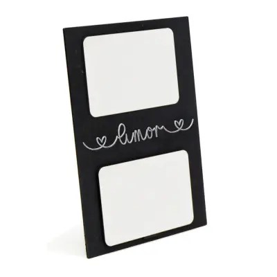 Porta Retrato de MDF Texturizado Preto/ Branco Duplo - AMOR - 20x28cm personalizado