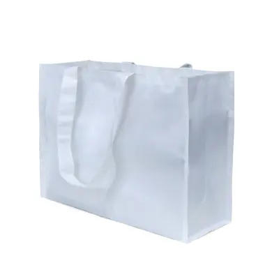 Sacola em Poliéster Resinado Brilho - Horizontal 29x40cm personalizado
