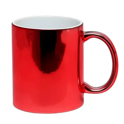 Caneca de Cerâmica Cromada Importada Vermelha personalizado