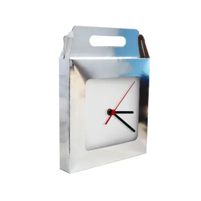 Caixinha de Relógio 20x20cm - Prateada personalizado