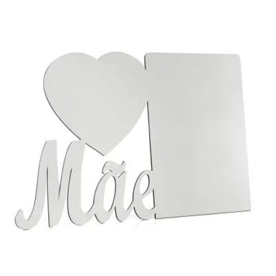 Porta-retrato de MDF Resinado Brilho MÃE - 18X28cm personalizado