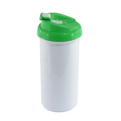 Squeeze de Plástico Branco com Tampa Verde - 475ml personalizado