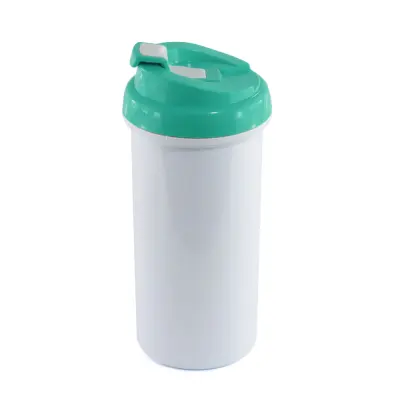 Squeeze de Plástico Branco com Tampa Azul Tiffany - 475ml personalizado