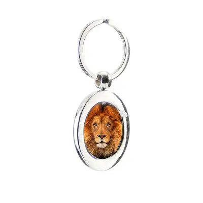 Chaveiro Cromado Formato Oval personalizado