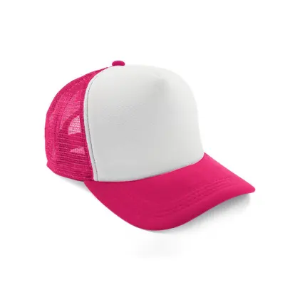 Boné de Tela com a Frente Branca - Pink personalizado