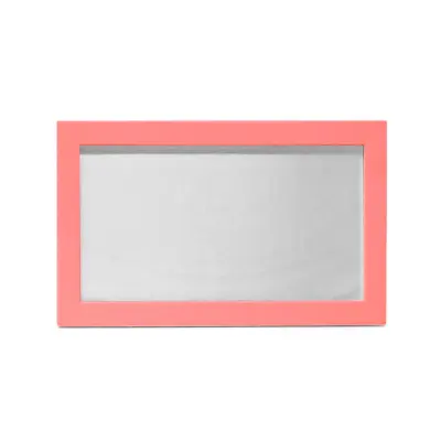 Quadro de MDF com Tecido Brilho Formato 10X19 e Moldura - Rosa Bebê personalizado