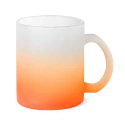Caneca de Vidro Jateado Degrade Laranja - 325ml personalizado