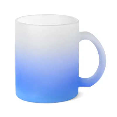 Caneca de Vidro Jateado Degrade Azul - 325ml personalizado