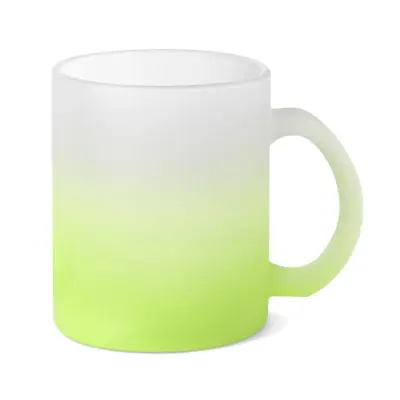Caneca de Vidro Jateado Degrade Verde - 325ml personalizado