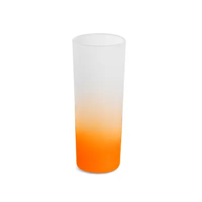 Copo de Vidro Mini Drink Jateado Degrade Laranja - 60ml personalizado