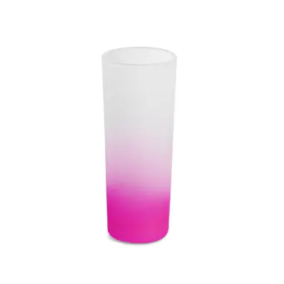 Copo de Vidro Mini Drink Jateado Degrade Rosa - 60ml personalizado