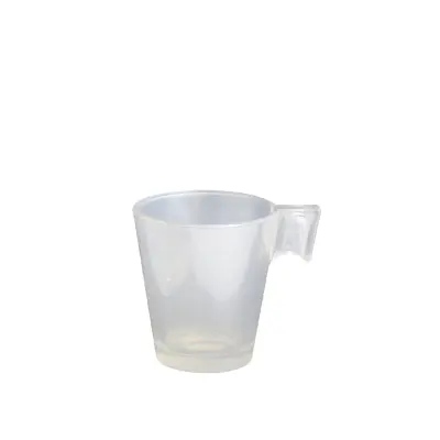 Xícara de Vidro de Café na Cor Branco Pérola - 80ml personalizado
