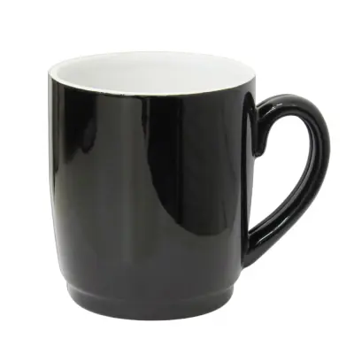 Caneca Semi Cônica Preta para uso de Tampa e Base de Silicone Coloridos - 300ml personalizado